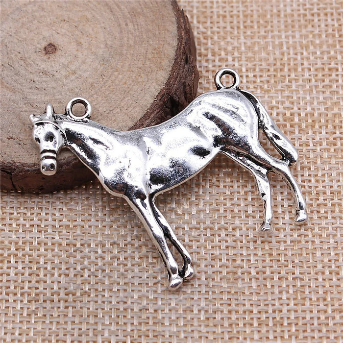 41x41mm 6.4g Multicolor Zinc Alloy Horse Charm Pendant for DIY Necklace Bracelet Jewelry Making