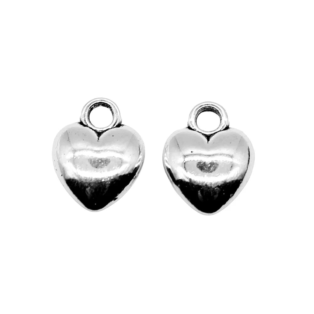 9x12mm 1g Multicolor Zinc Alloy Heart Charm Pendant for DIY Necklace Bracelet Jewelry Making
