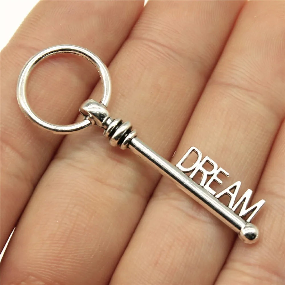 51mm 2.5g Antique Silver Zinc Alloy Dream Key Charm Pendant for DIY Necklace Bracelet Making