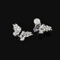 Elegant Luxury Alloy Zircon Butterfly Swirl Stud & Clip On No Piercing Statement Ear Cuff Earrings