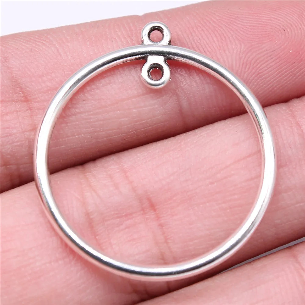 33x30mm 1.8g Multicolor Zinc Alloy Geometric Round Ring Connector Charms for DIY Earrings