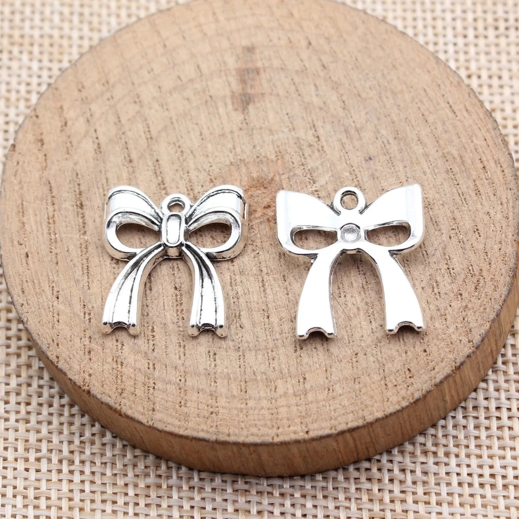 20x18mm 1.95g Multicolor Zinc Alloy Bow Butterfly Charm Pendant for DIY Earrings Bracelet Jewelry Making