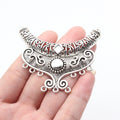 63x53mm 15.3g Antique Silver Zinc Alloy Ethnic Multi-Hole Connector Charm for Necklace Jewelry Making