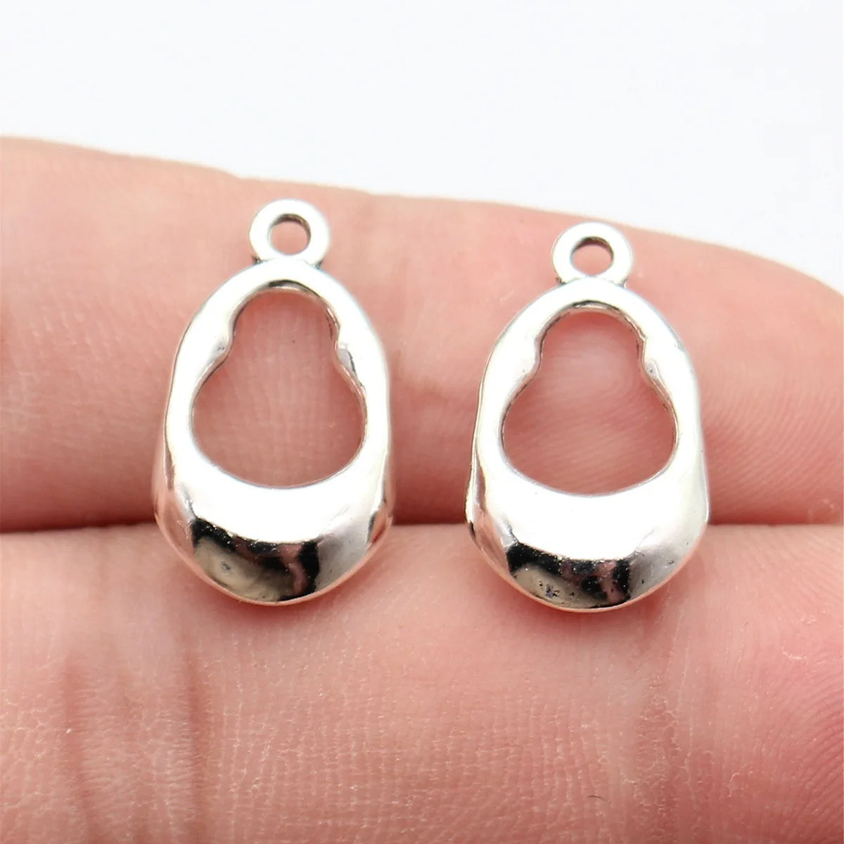 21x12mm 2.1g Multicolor Zinc Alloy Hollow Geometric Earring Charms for DIY Earrings and Jewelry Making