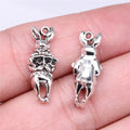 23x9mm 2g Antique Silver Zinc Alloy Playing Card Rabbit Charm Pendant for DIY Jewelry Making