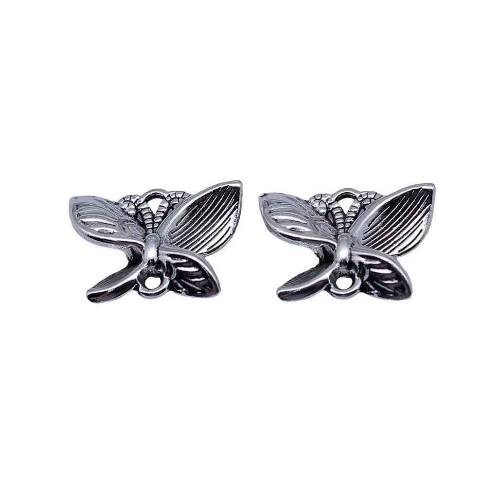 18x13mm 1.65g Antique Silver Zinc Alloy Butterfly Connector Charm for DIY Bracelet Necklace Making