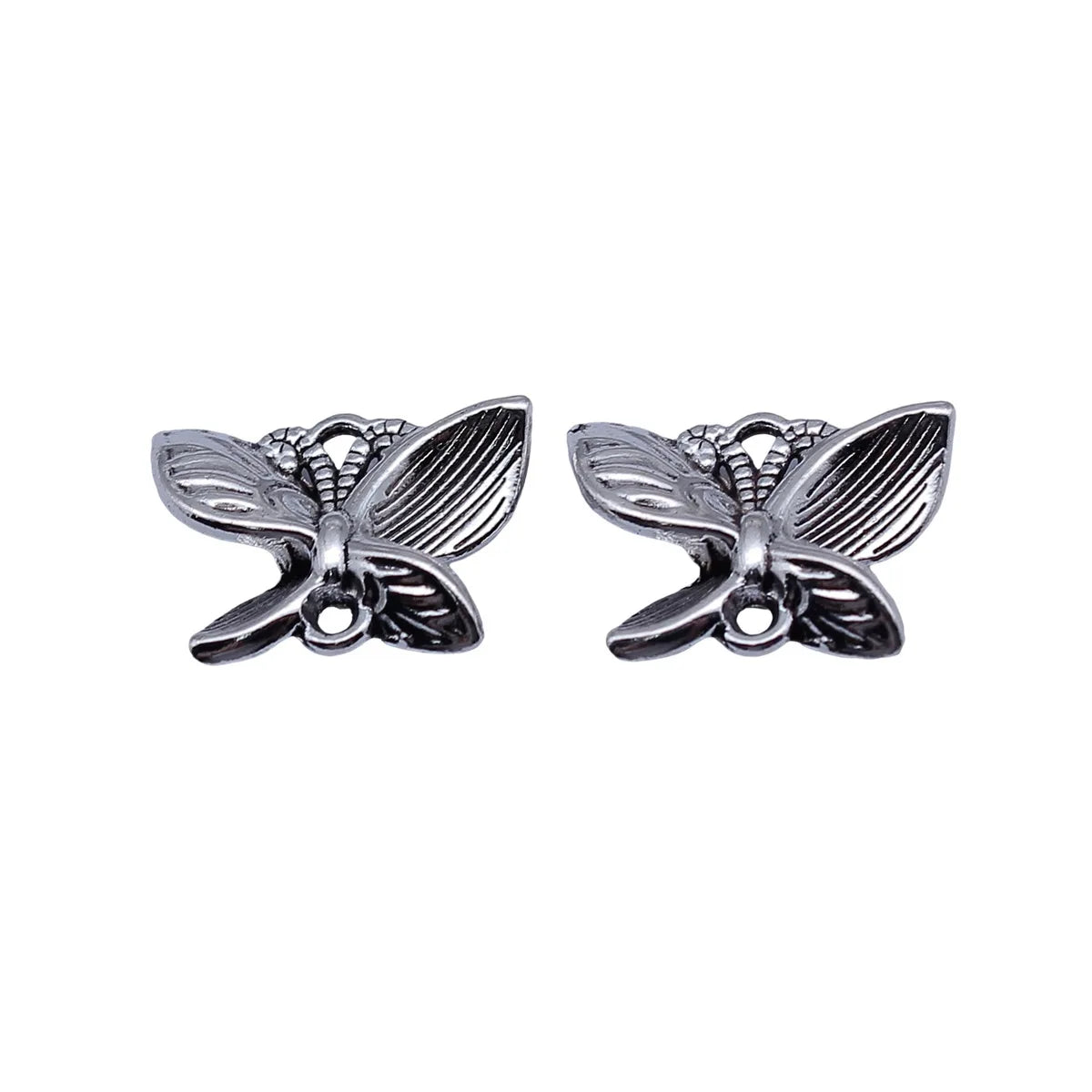 18x13mm 1.65g Antique Silver Zinc Alloy Butterfly Connector Charm for DIY Bracelet Necklace Making
