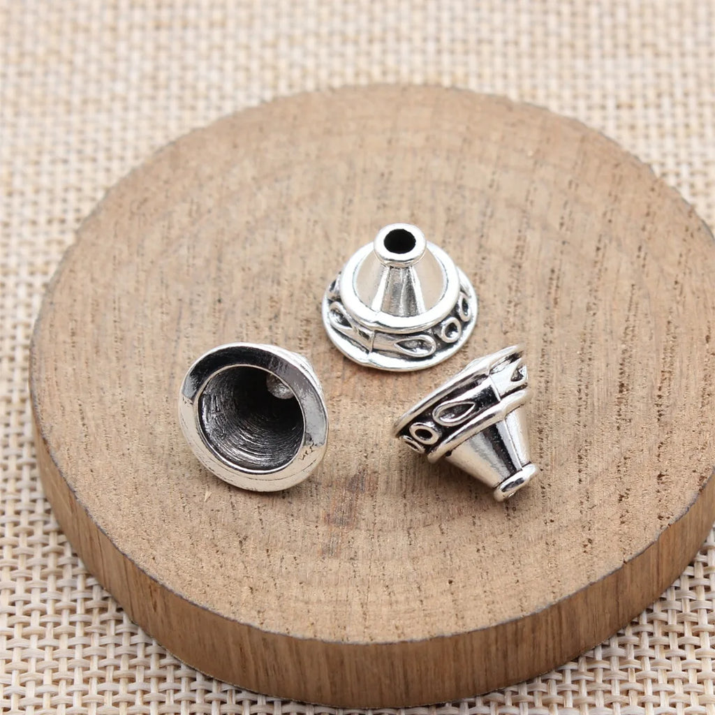 14x14x11mm 2.1g Multicolor Zinc Alloy Cone Bead Cap Jewelry Findings for Necklace Earring Tassel DIY