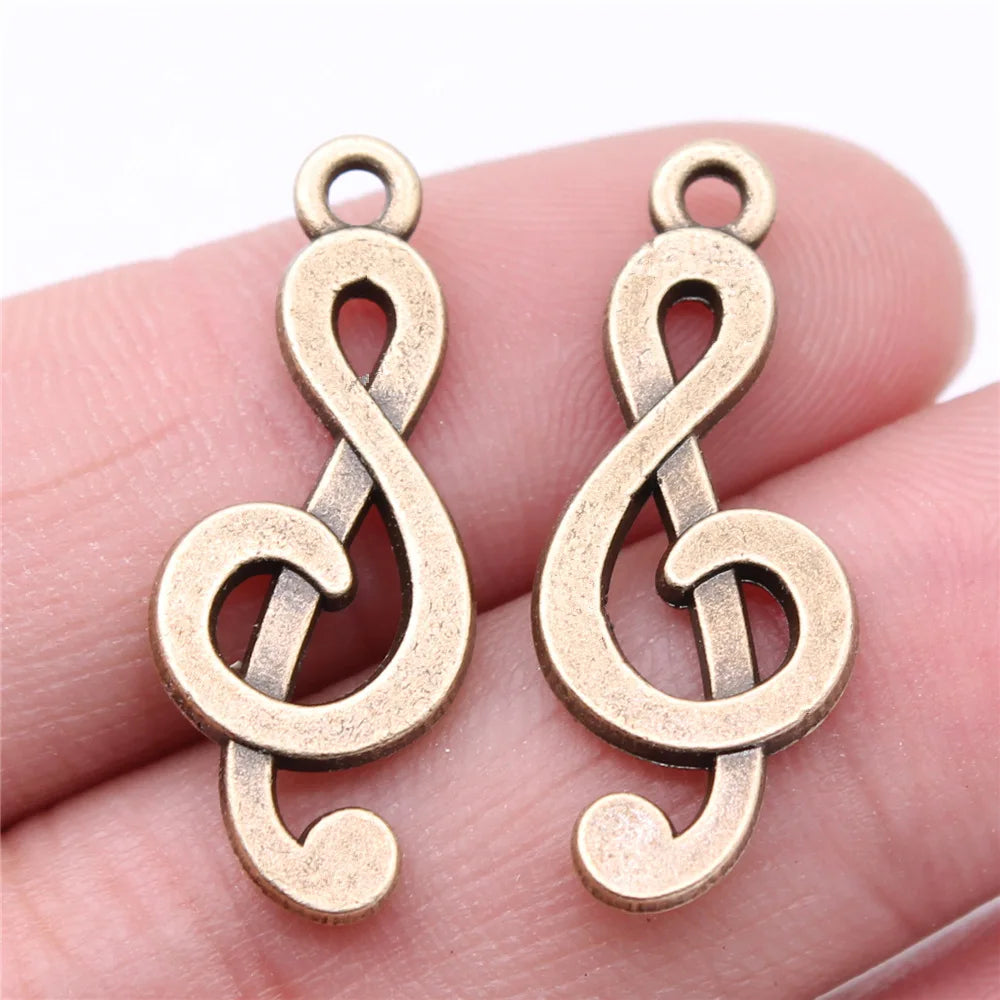 28x11mm 1.67g Multicolor Zinc Alloy Music Note Charm Pendant for DIY Necklace Bracelet Jewelry Making