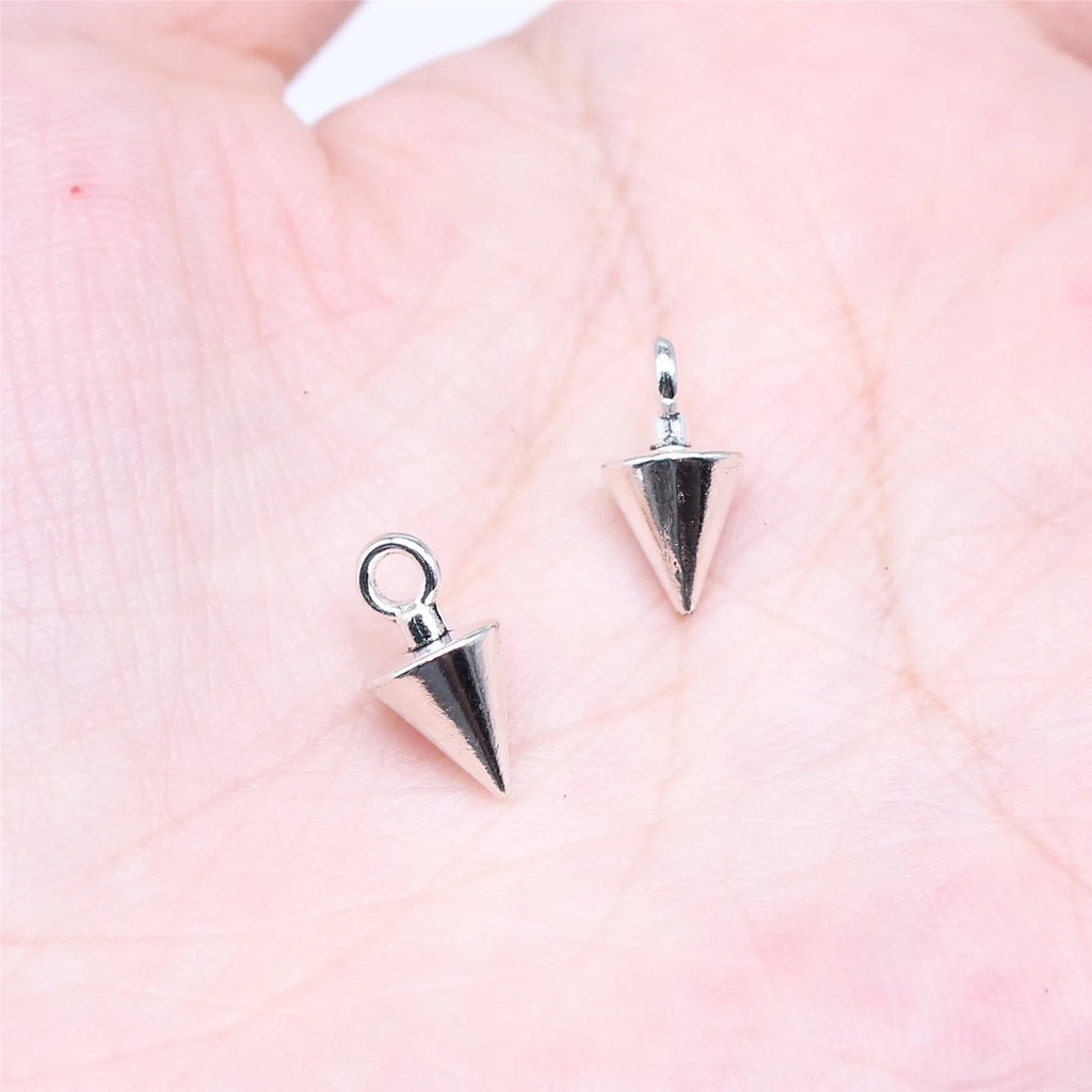 13x6mm 0.78g Multicolor Zinc Alloy Cone Charm Pendant for DIY Necklace Bracelet Earring Jewelry Making