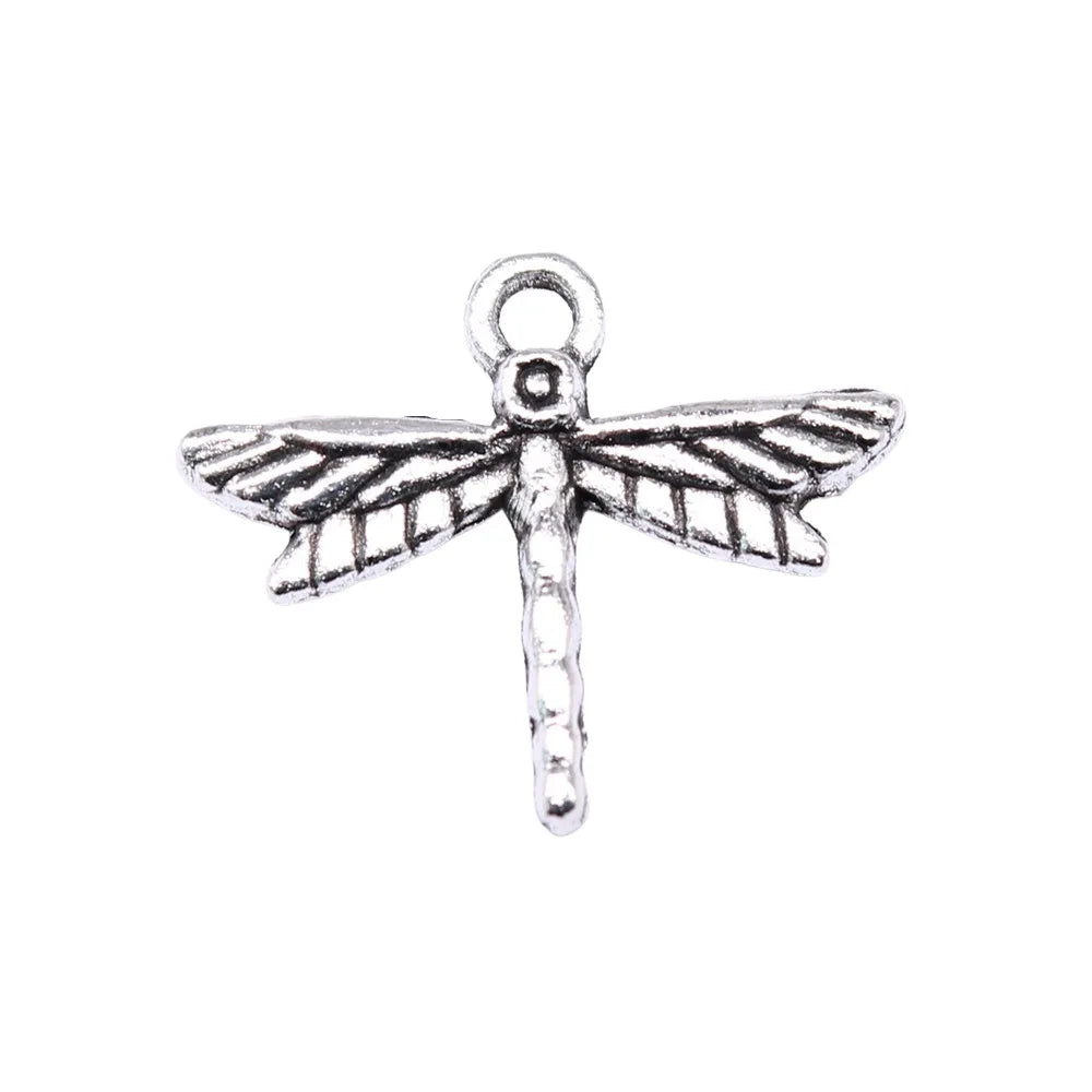 16x19mm 0.7g Multicolor Zinc Alloy Dragonfly Charm Pendant for DIY Necklace Bracelet Jewelry Making