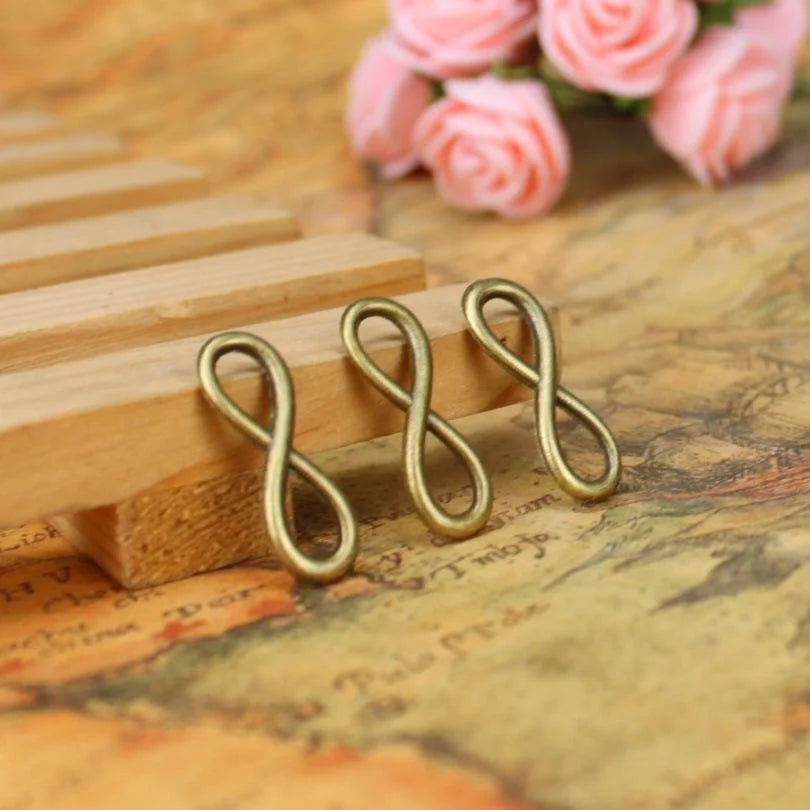 24x9MM Zinc Alloy Number Charm Pendant for DIY Necklace Bracelet Jewelry Making