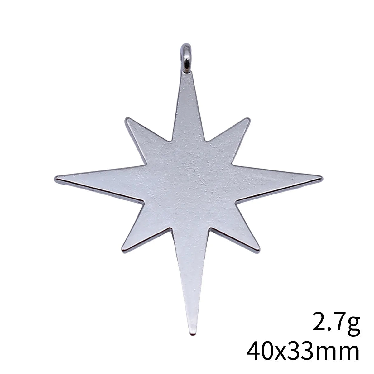 40x33mm 2.7g Multicolor Zinc Alloy Starburst Charm Pendant for DIY Necklace Clothing Jewelry Making