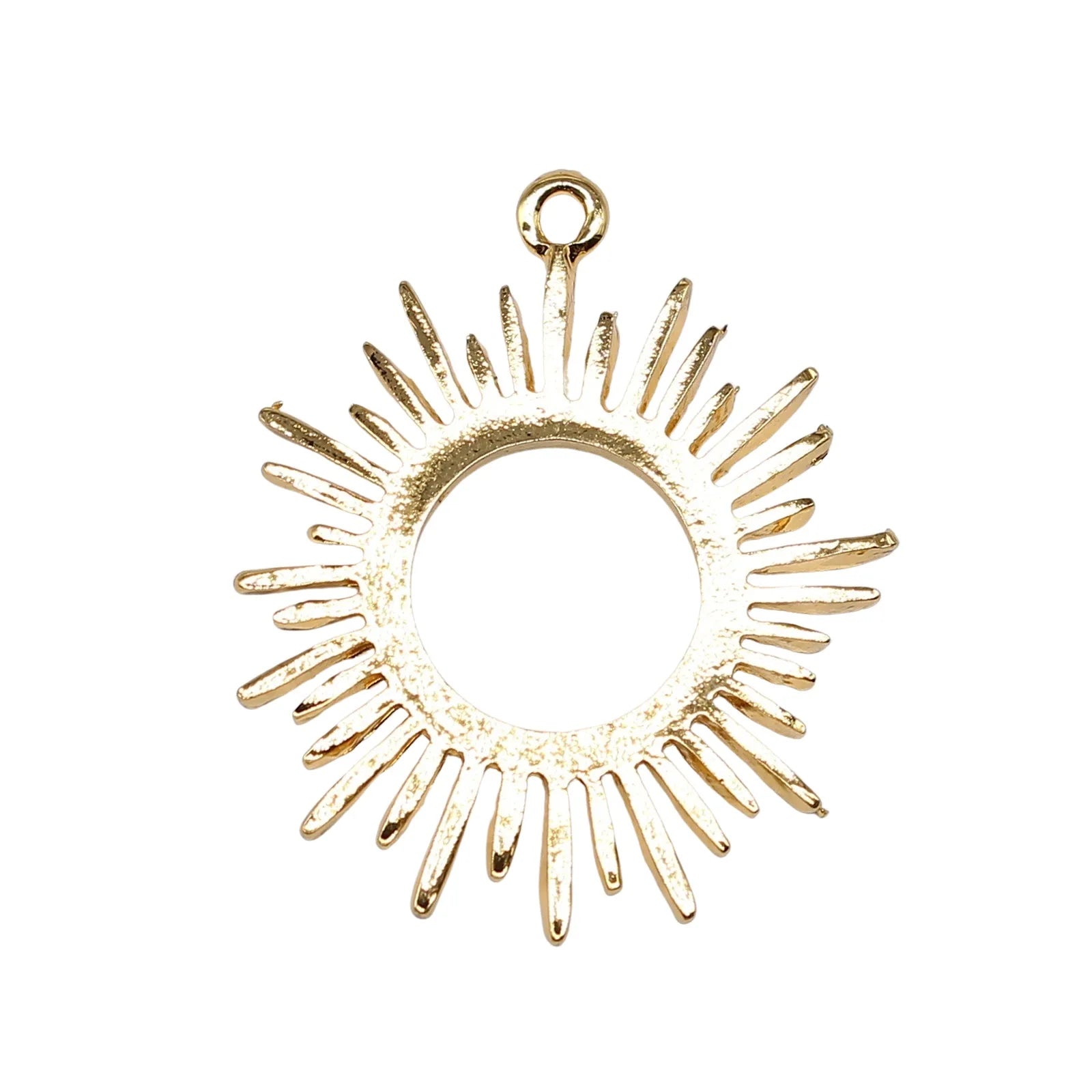 31x25mm 1.9g Gold Zinc Alloy Sun Charm Pendant for DIY Necklace Bracelet Earring Making