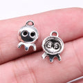 14x10mm 0.7g Antique Silver Zinc Alloy Halloween Ghost charm pendant for DIY necklace bracelet making
