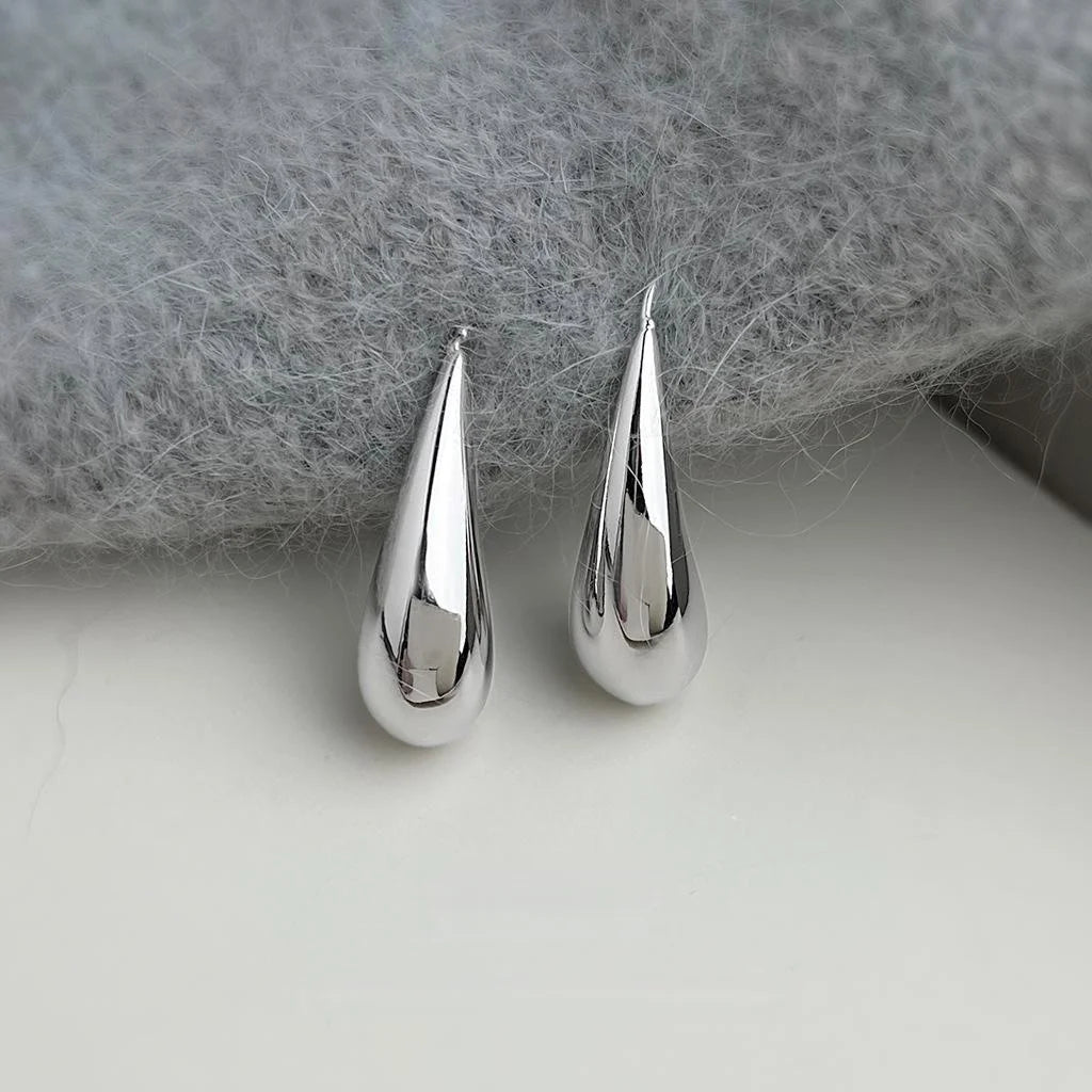Minimalist Geometric Waterdrop Eco-Friendly Copper Drop Earrings For Women
