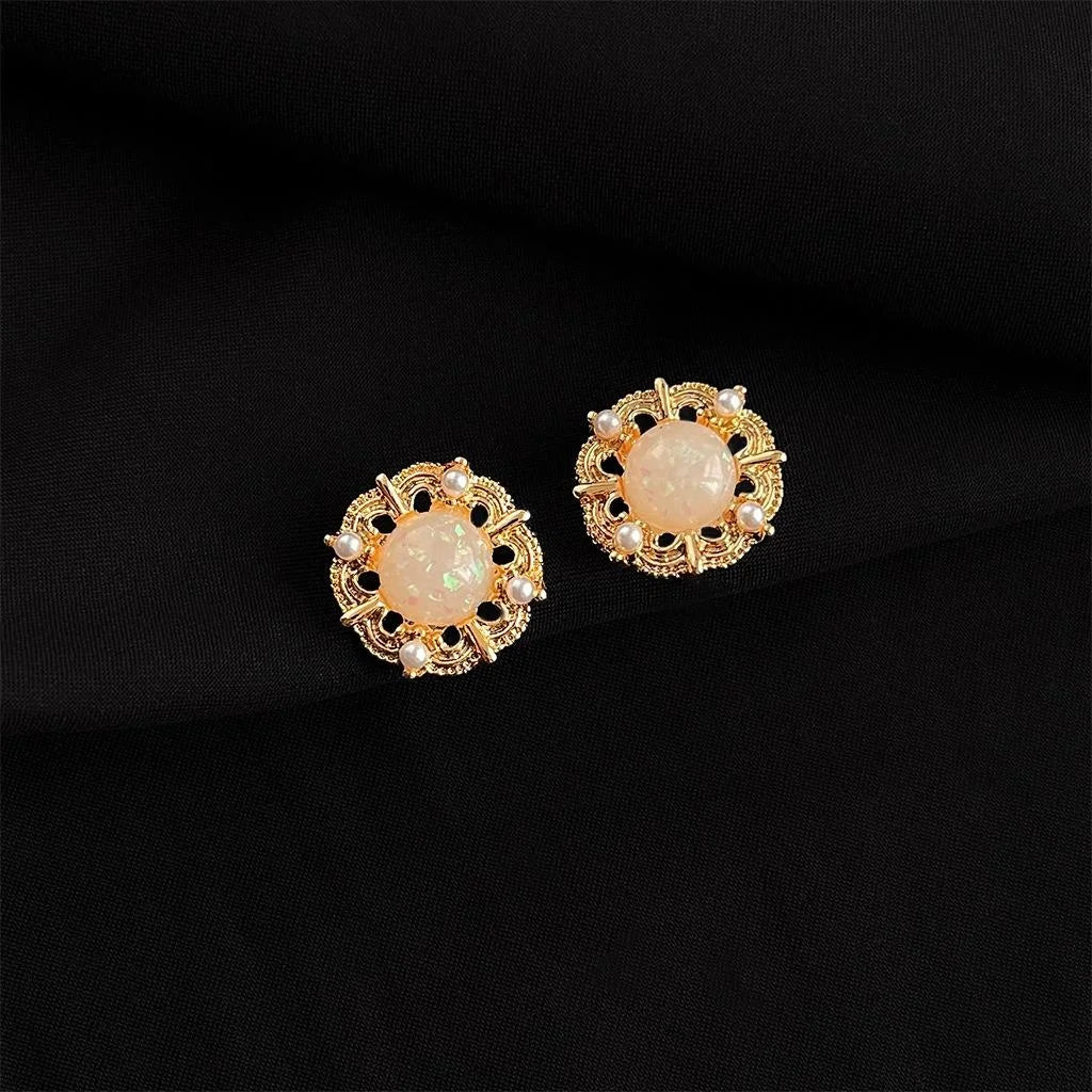 18K Gold Plated Copper Spiral Clip On Drop Earrings For Women, No Piercing Painless Non Slip