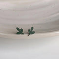 Green Mini Leaf Stud Earrings Metal Enamel Forest Style Cute Spring Summer Jewelry