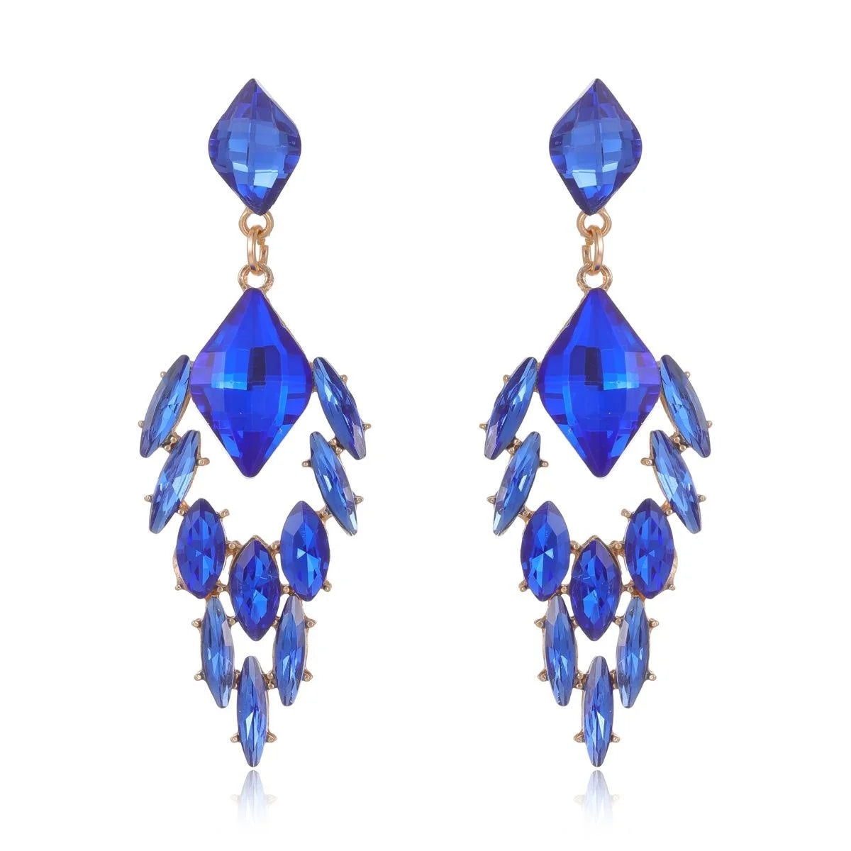 Vintage Luxury Green Crystal Geometric Chandelier Earrings, Alloy Rhinestone Dangle Jewelry For Wedding Party