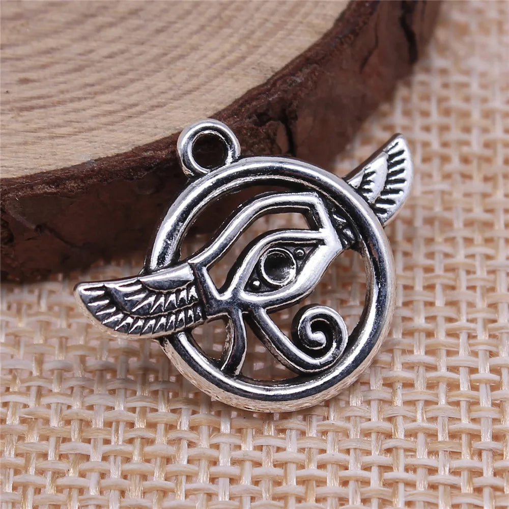 25x19mm 2.6g Multicolor Zinc Alloy Horus Eye Charm Pendant for DIY Jewelry Making and Accessories