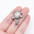31x23mm 3.2g Antique Silver Zinc Alloy Hot Air Balloon Charm Pendant for DIY Travel Theme Jewelry Making