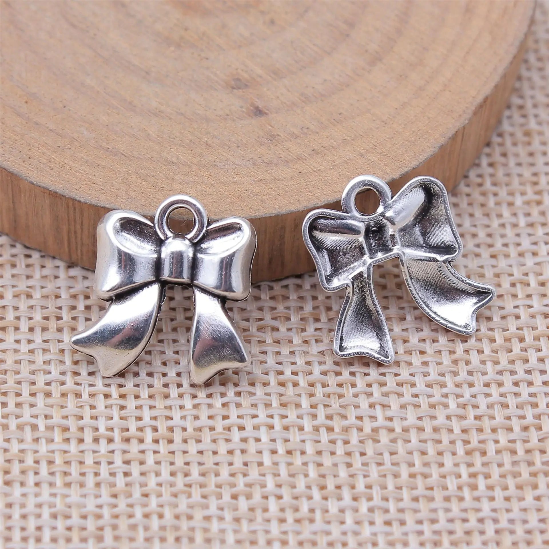17x15mm 1.2g Multicolor Zinc Alloy Bowknot Butterfly Charm Pendant for DIY Bracelet Necklace Jewelry Making