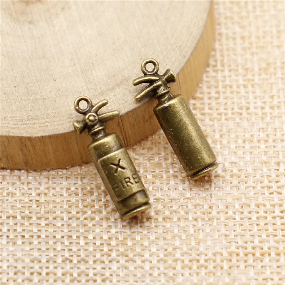 23x6x6mm 2.2g Multicolor Zinc Alloy Fire Extinguisher Charm Pendant for DIY Jewelry Making