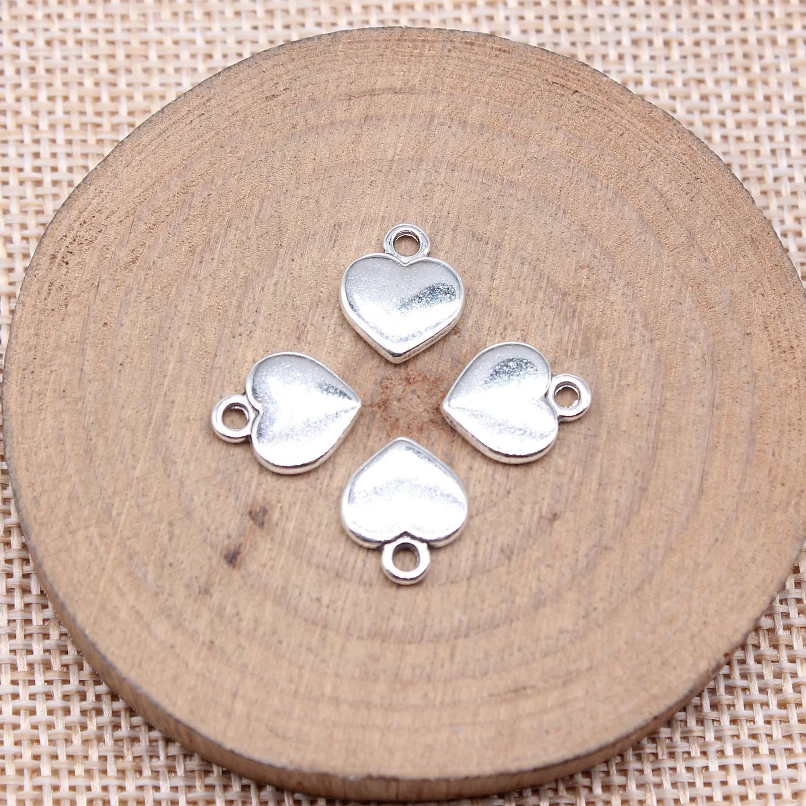 12x10mm 0.81g Multicolor Zinc Alloy Heart Charm Pendant for DIY Necklace Bracelet Jewelry Making