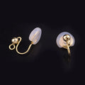 Elegant Gold Alloy Spiral Ball Stud & Clip On No Piercing Invisible Silicone Ear Cuff Earrings