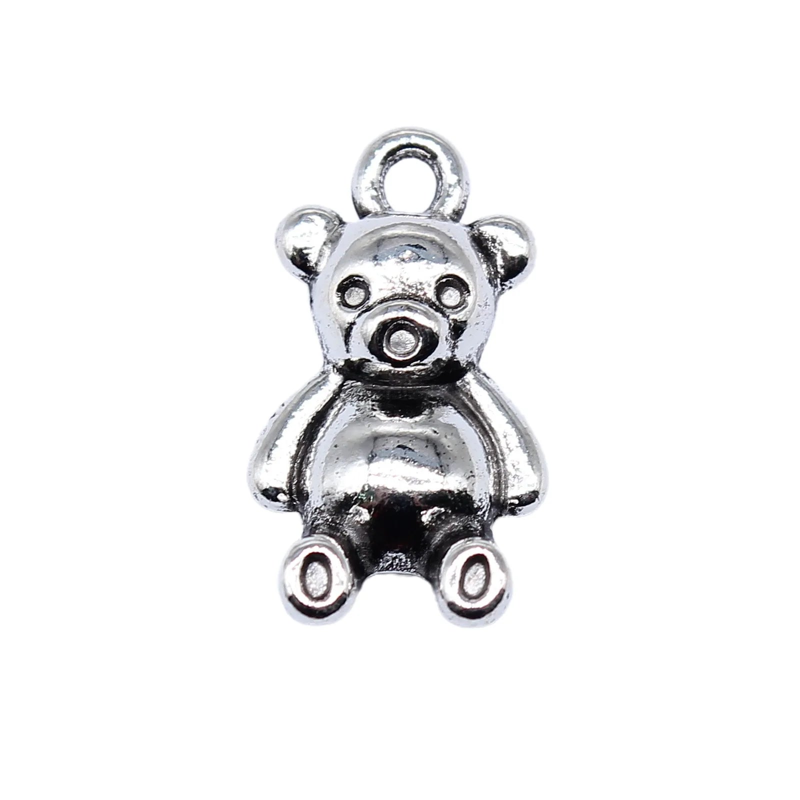 23x13mm 4.2g Antique Silver Zinc Alloy Bear Charm Pendant for DIY Necklace Bracelet Jewelry Making