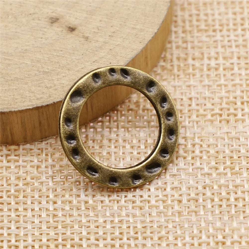 21x21mm 1.8g Multicolor Zinc Alloy Round Ring Charm Pendant for Necklace Bracelet DIY Jewelry
