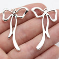 45x26mm 3.2g Zinc Alloy Bow Butterfly Charm Pendant Jewelry Findings for DIY Princess Style Accessories