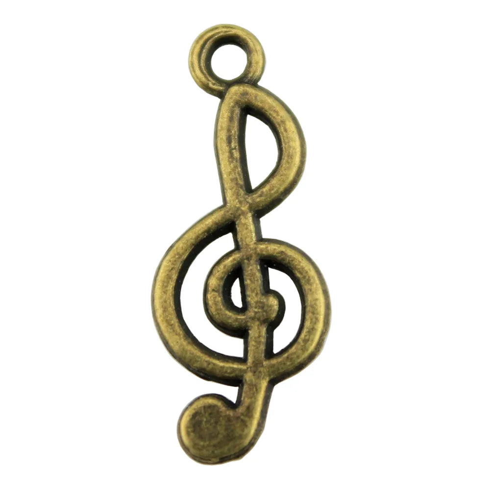26x10mm 0.8g Multicolor Zinc Alloy Music Note Charm Pendant for DIY Necklace Bracelet Jewelry Making