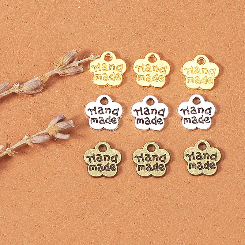 8MM Zinc Alloy Plum Blossom Charm Pendant for DIY Necklace Bracelet Jewelry Making