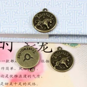 18MM Antique Silver Zinc Alloy Taurus Charm Pendant for DIY Necklace Bracelet Jewelry Making