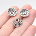 14x14x6.3mm 1.1g Multi Color Zinc Alloy Flower Bead Caps for DIY Earrings Necklace Bracelet Making