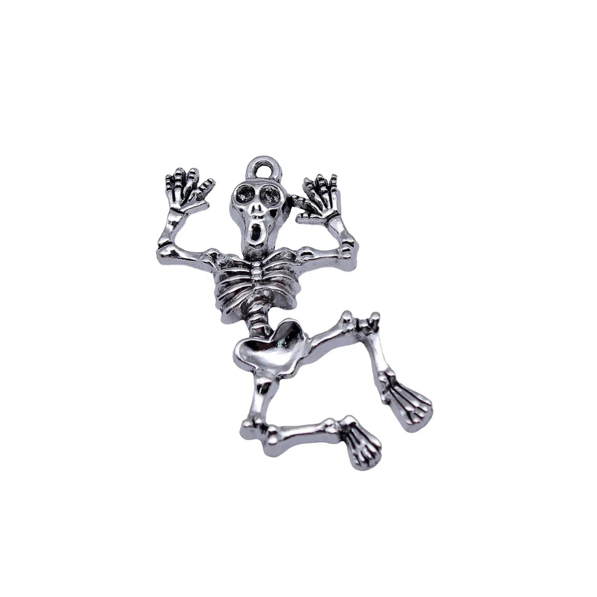 41x23mm 5.4g Antique Silver Zinc Alloy Punk Skull Charm Pendant for DIY Necklace Jewelry Making