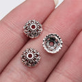9x9mm 0.25g Multicolor Zinc Alloy Flower Bead Caps for DIY Necklace Bracelet Earring Making