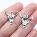 21x20mm 0.9g Antique Silver Zinc Alloy Bull Head Charm Pendant for DIY Necklace Bracelet Making