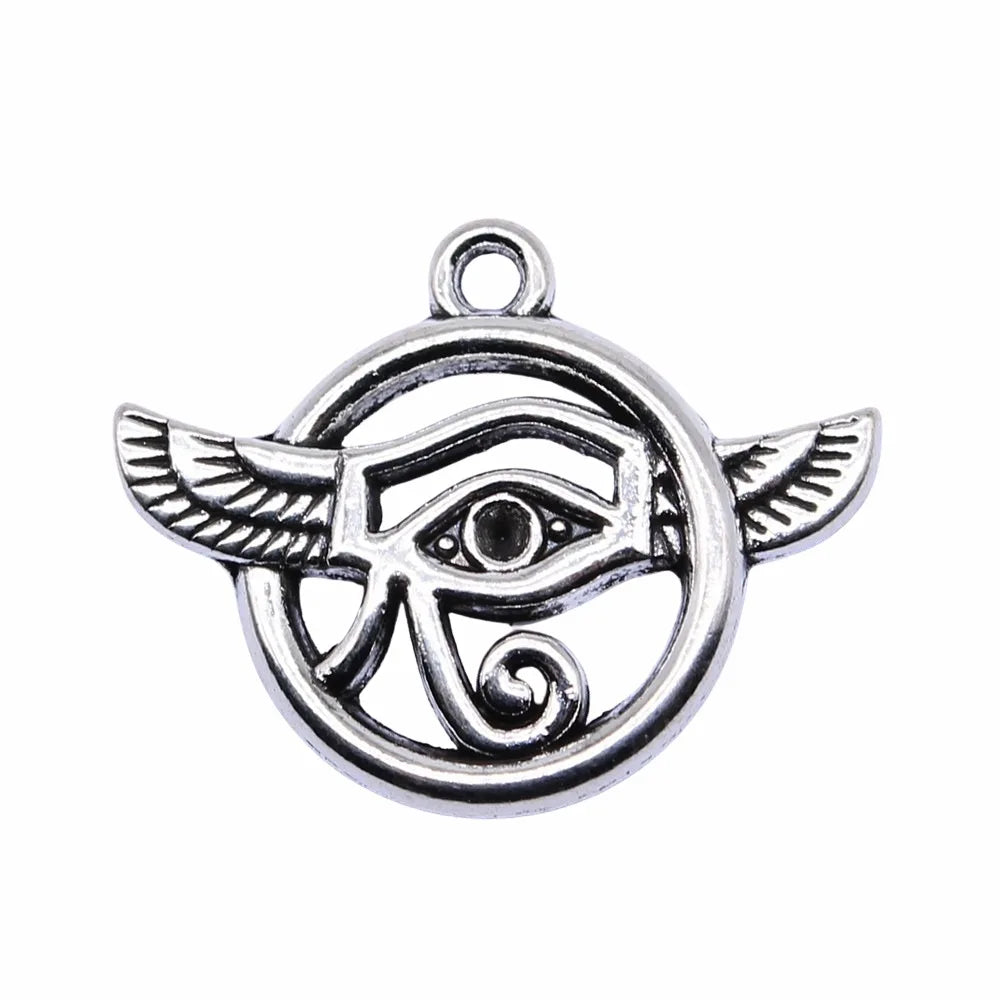 25x19mm 2.6g Multicolor Zinc Alloy Horus Eye Charm Pendant for DIY Jewelry Making and Accessories