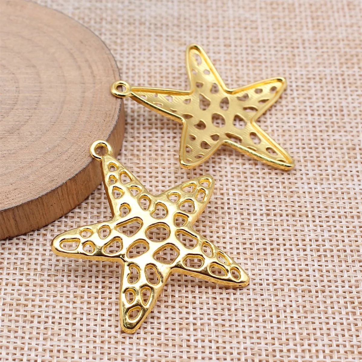 40x37mm 3.4g Multicolor Zinc Alloy Starfish Charm Pendant for DIY Ocean Theme Jewelry Making