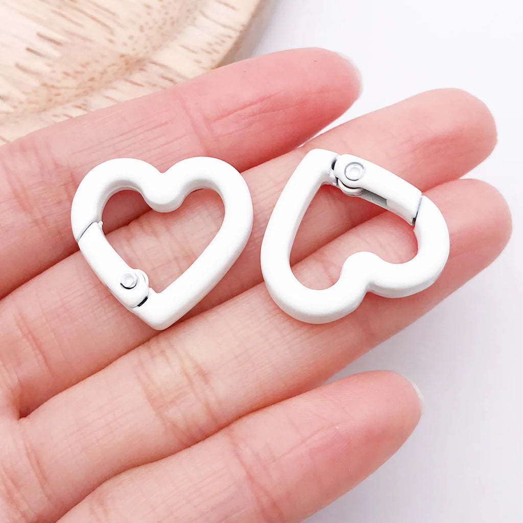 Enamel Zinc Alloy Dog Heart Lobster Clasps