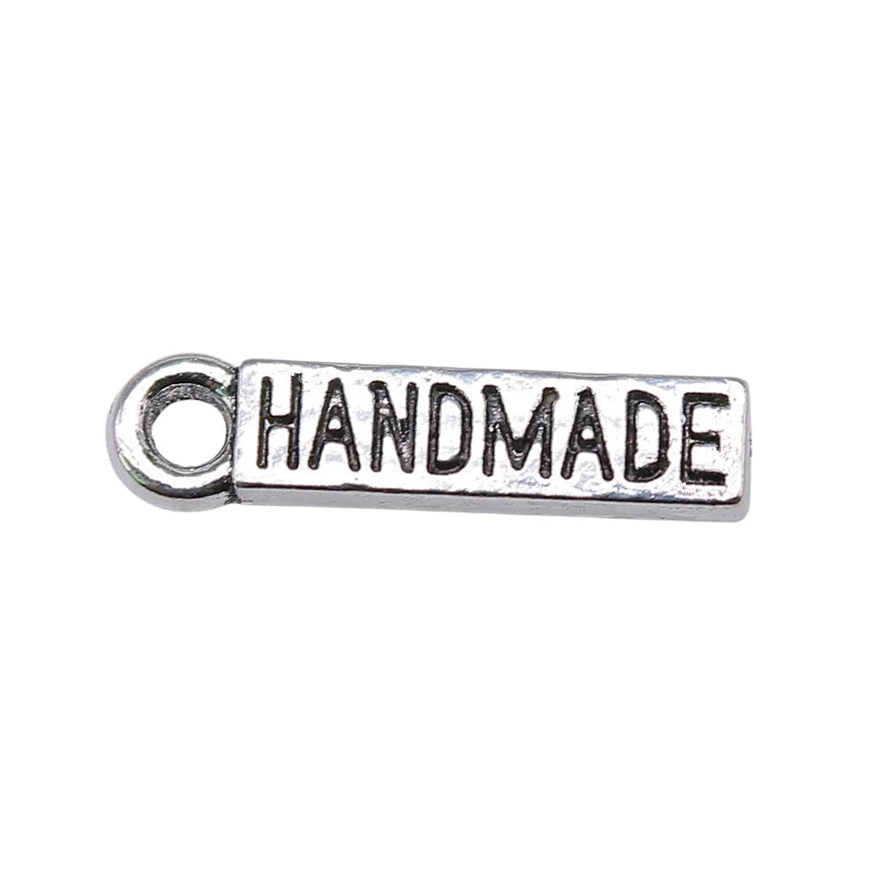 15x4mm 0.5g Antique Gold Zinc Alloy handmade Letter Charm Pendant for DIY Jewelry Making
