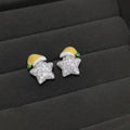Original Designer Star Stud Earrings Micro Pave Zircon Enamel Eco-Friendly Copper Fresh Style Jewelry