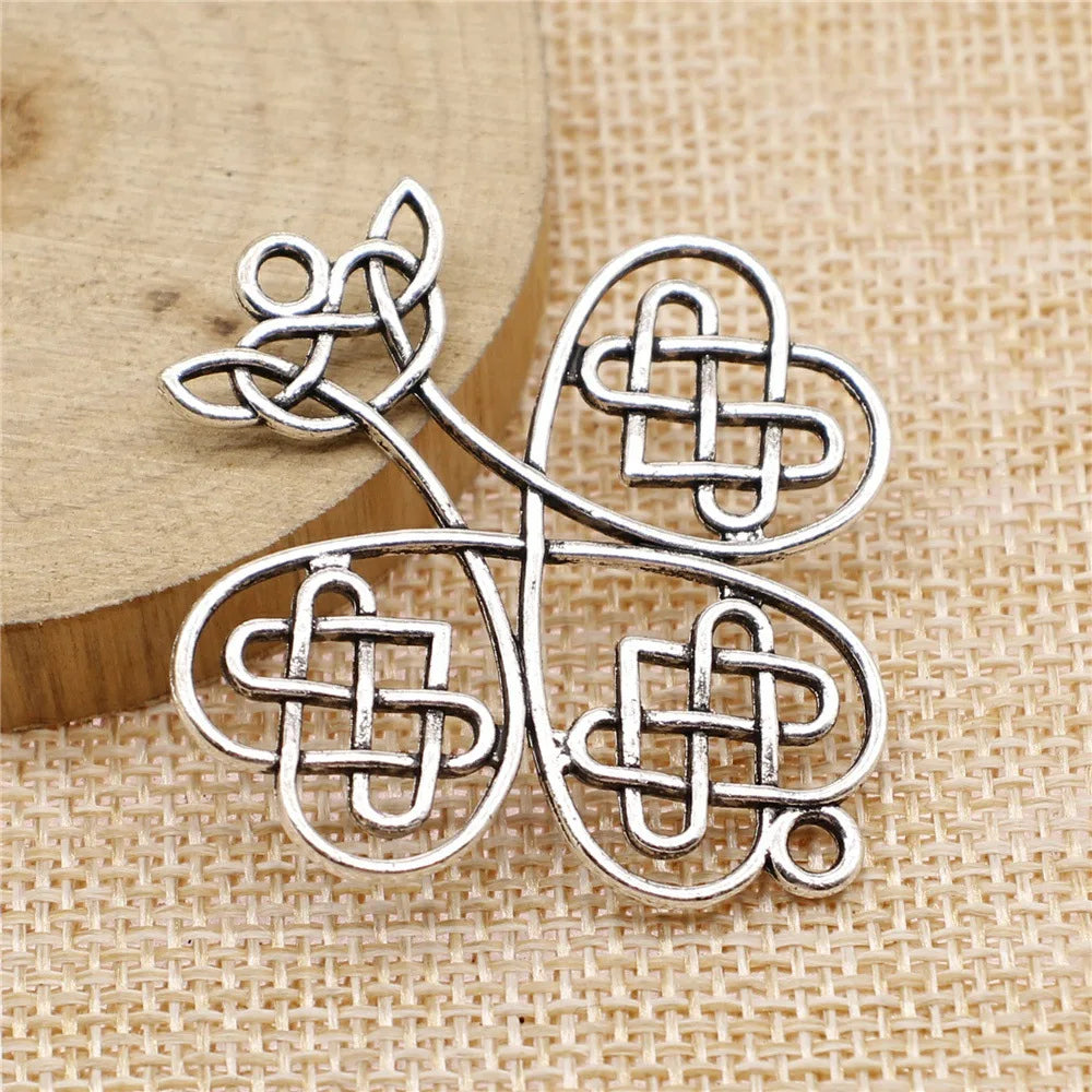46x41mm 5.5g Antique Silver Zinc Alloy Amulet Tree Connector Charm for DIY Handmade Jewelry Making