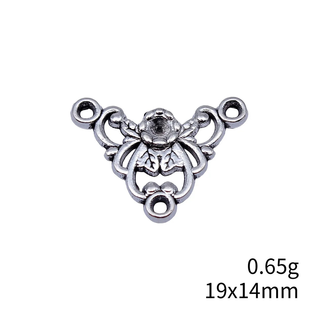 19x14mm 0.65g Multicolor Zinc Alloy Earring Connector Charm for DIY Earring Jewelry Making