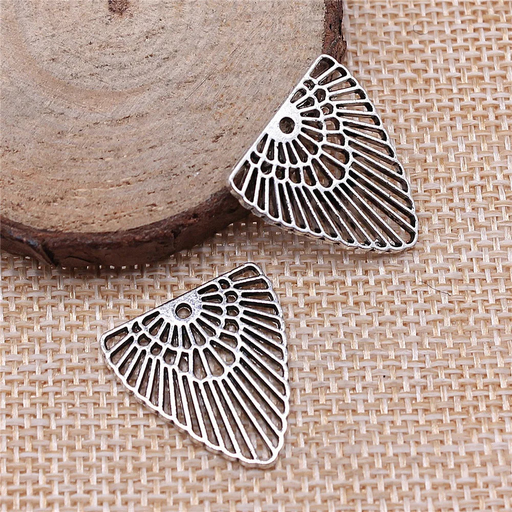 21x22mm 1.5g Antique Silver Zinc Alloy Hollow Earring Connector Charms for DIY Earrings