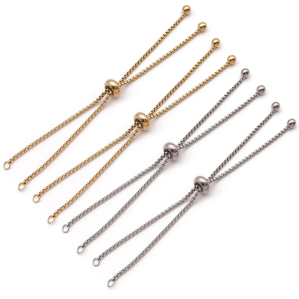 Silicone Core Adjustable Slider Stopper Beads for DIY Bracelet Extension Chain