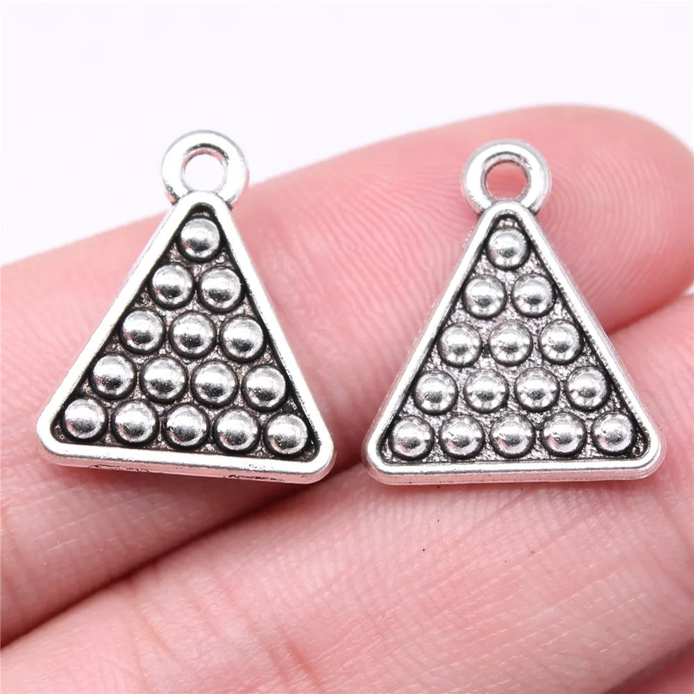 19x16mm 1.96g Antique Silver Zinc Alloy Billiards Snooker Charm Pendant for DIY Jewelry Making
