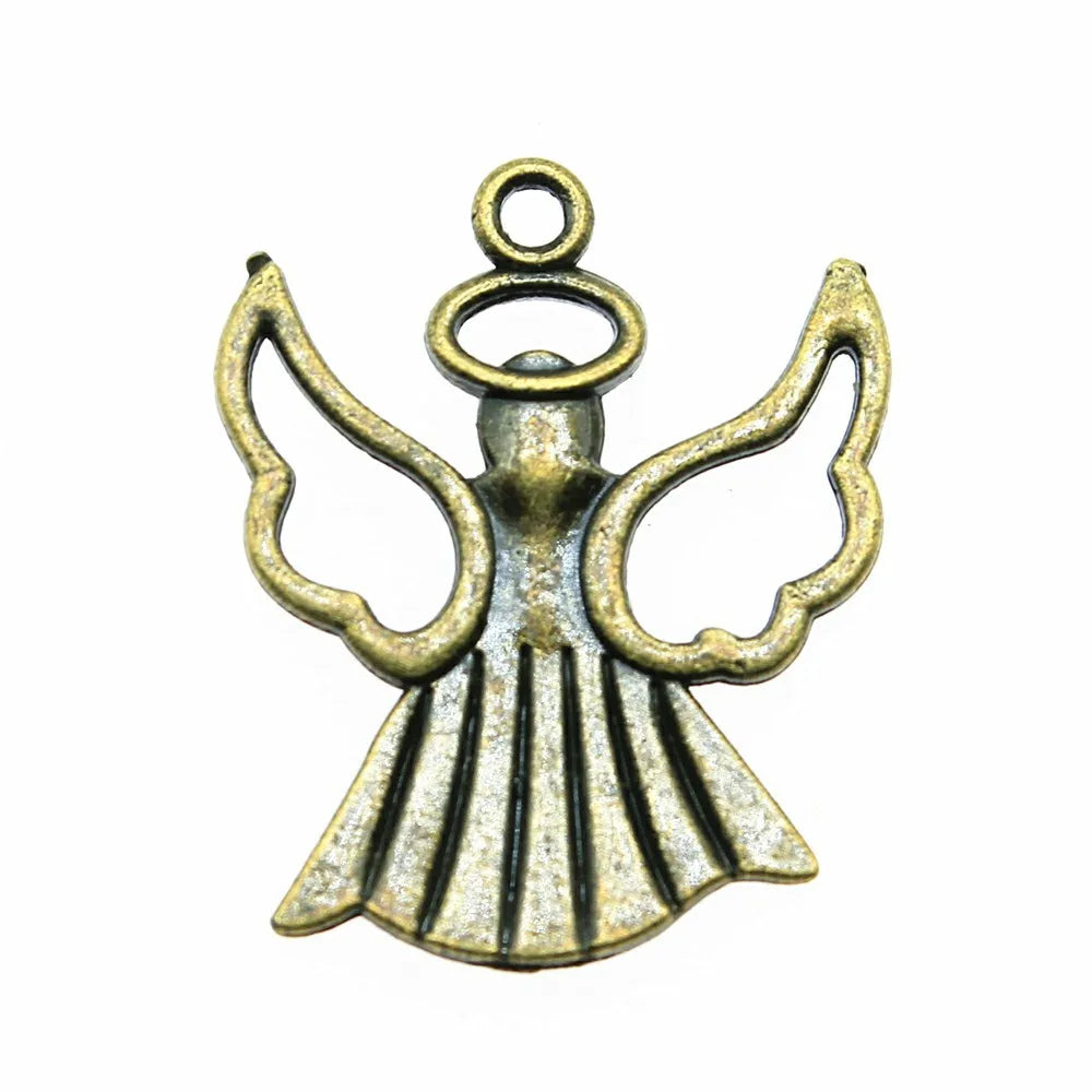 25x21mm 1.8g Multicolor Zinc Alloy Angel Figure Charm Pendant for DIY Necklace Bracelet Making